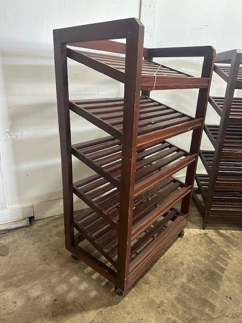 **LOT OF 2**H.D COMMERCIAL52.5"H x 31"W x 19.5"D WOODEN 5 TIERS DISPLAY STAND