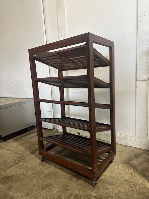 **LOT OF 2**H.D COMMERCIAL52.5"H x 31"W x 19.5"D WOODEN 5 TIERS DISPLAY STAND