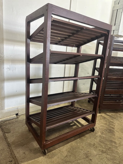 **LOT OF 2**H.D COMMERCIAL52.5"H x 31"W x 19.5"D WOODEN 5 TIERS DISPLAY STAND