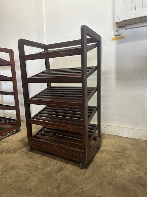 **LOT OF 2**H.D COMMERCIAL52.5"H x 31"W x 19.5"D WOODEN 5 TIERS DISPLAY STAND
