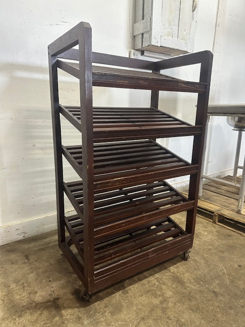 **LOT OF 2**H.D COMMERCIAL52.5"H x 31"W x 19.5"D WOODEN 5 TIERS DISPLAY STAND