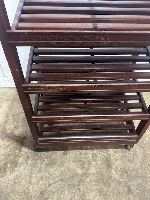 **LOT OF 2**H.D COMMERCIAL52.5"H x 31"W x 19.5"D WOODEN 5 TIERS DISPLAY STAND