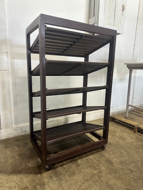 **LOT OF 2**H.D COMMERCIAL52.5"H x 31"W x 19.5"D WOODEN 5 TIERS DISPLAY STAND