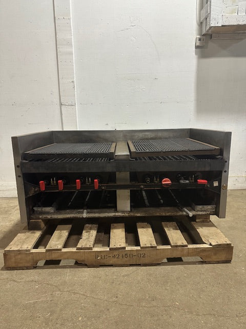 H.D COMMERCIAL 48"W 8 Burners Natural Gas Radiant Countertop Charbroiler Grill