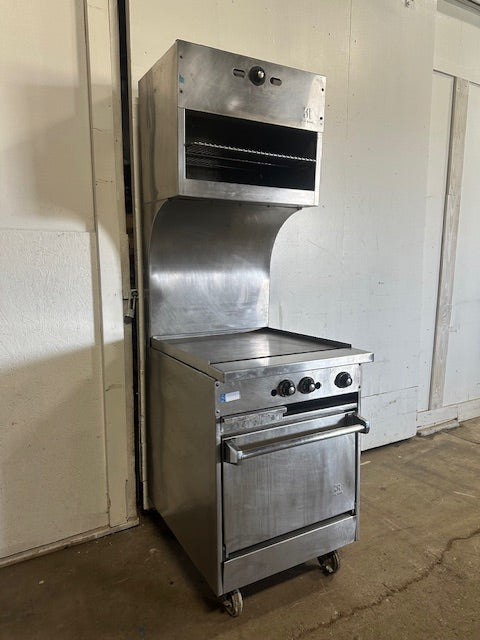 "JADE PRODUCT JSR 246T-24"COMMERCIAL 24"W GRIDDLE W/OVEN AND FRY TOP, 24000 BTU