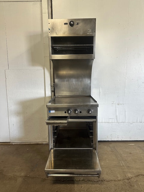 "JADE PRODUCT JSR 246T-24"COMMERCIAL 24"W GRIDDLE W/OVEN AND FRY TOP, 24000 BTU
