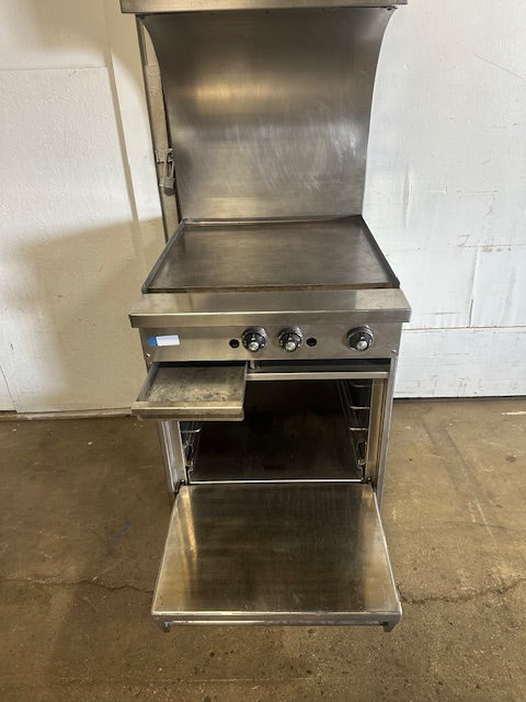 "JADE PRODUCT JSR 246T-24"COMMERCIAL 24"W GRIDDLE W/OVEN AND FRY TOP, 24000 BTU