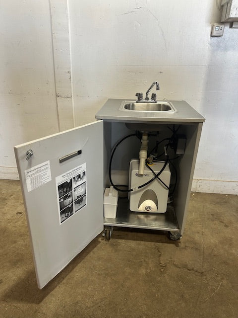 "CUSTOM BUILT" COMMERCIAL PORTABLE HAND WASH SINK W/EeMAX WATER HEATET TANK
