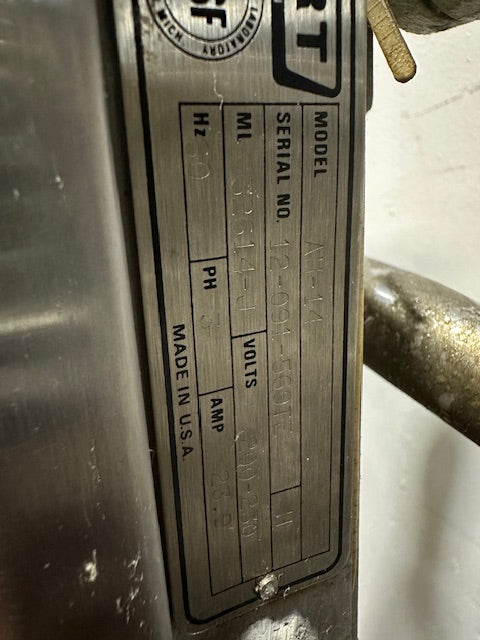 HOBART AM14 COMMERCIAL DOOR TYPE STAINLESS STEEL 3PH HIGH TEMP DISHWASHER