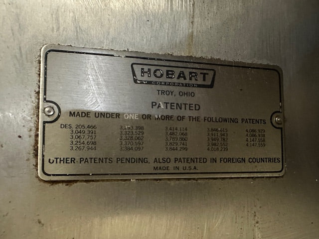 HOBART AM14 COMMERCIAL DOOR TYPE STAINLESS STEEL 3PH HIGH TEMP DISHWASHER