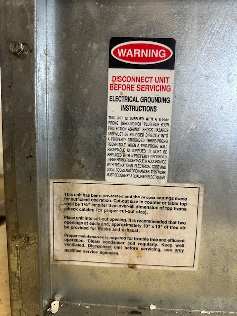 "ATLAS METAL WF-3"H.D 39"W FROST TOP DROP-IN UNIT SELF-CONTAINED REFRIGERATION