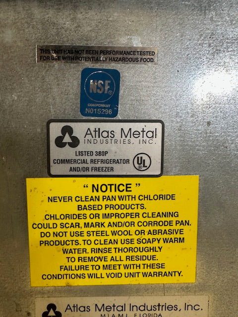 "ATLAS METAL WF-3"H.D 39"W FROST TOP DROP-IN UNIT SELF-CONTAINED REFRIGERATION