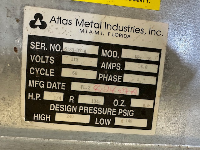 "ATLAS METAL WF-3"H.D 39"W FROST TOP DROP-IN UNIT SELF-CONTAINED REFRIGERATION