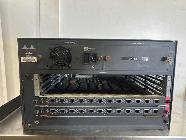 CISCO SYSTEMS W5-C5000 CATALYST 5000 SERIES 5 SLOT CHASSIS W/ 2 NETWORK SWITCHES