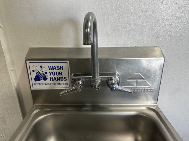 "ADVANCE TABCO" STAINLESS STEEL WALL MOUNTED HAND WASH SINK, 19x17 1/8"x15 1/8"