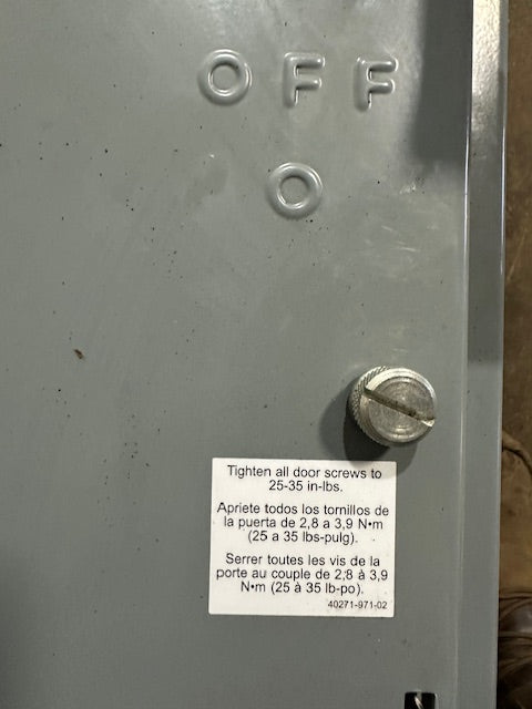 HU365R - Square D - Disconnect and Safety Switches 400 Amp - 3 Pole - 600 Volt