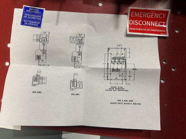 HU365R - Square D - Disconnect and Safety Switches 400 Amp - 3 Pole - 600 Volt