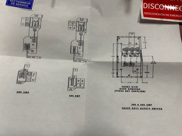 HU365R - Square D - Disconnect and Safety Switches 400 Amp - 3 Pole - 600 Volt