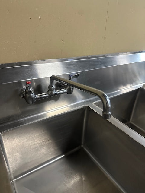 REGENCY 600S32028224 H.D STAINLESS STEEL 3 COMPARTMENT SINK 45x115x35, 17 GAUGE