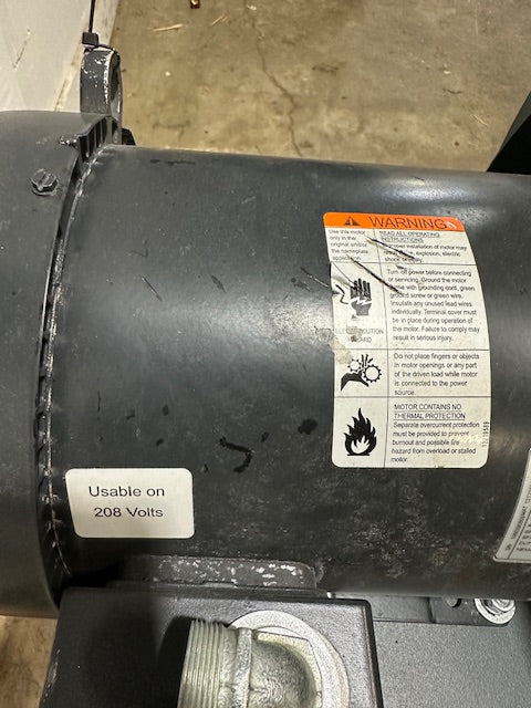 H.D INDUSTRIAL BLOWER/DUST COLLECTOR WITH DAYTON MOTOR 230/460V, HP5, 3500 RPM