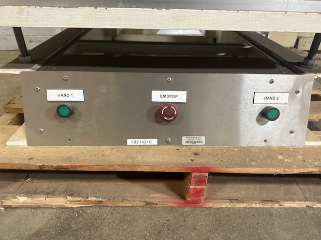 SONIC EASE INC. M/C #1334 INDUSTRIAL PNEUMATIC C-FRAME HOT PLATE SEALER MACHINE