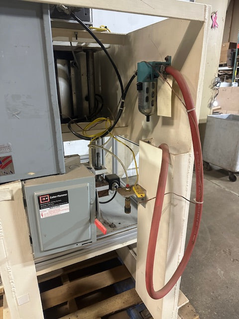 SONIC EASE INC. M/C #1334 INDUSTRIAL PNEUMATIC C-FRAME HOT PLATE SEALER MACHINE