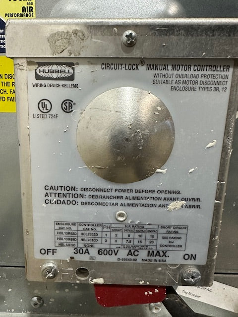 CAPTIVE AIR SYSTEMS USBI11DDRM POWER VENTILATOR/EXHAUST AIR FAN
