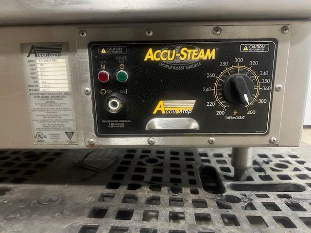 ACCUTEMP EGF2083A3608 ELECTRIC 3PH COMMERCIAL THERMOSTATIC STEAM CHAMBER GRIDDLE - Second Life - Equipment - collection_name