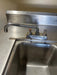 ADVANCE TABCO STAINLESS STEEL ONE COMPARTMENT WASH SINK HOT COLD FAUCET AND INSULATED ICE STORAGE BIN BUILT IN SERVER STATION RIGHT SIDED ACRYLIC SPLASH GUARD - Bargains R Ours - #collection_name#