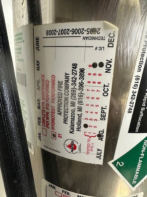 "Amerex 260" 6 Liter Class K Wet Chemical Fire Extinguisher for Kitchen Use - Second Life - Equipment - collection_name