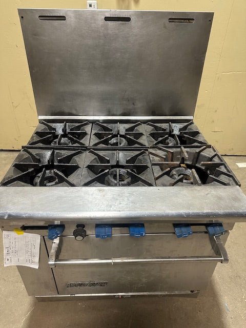 AMERICAN RANGE 6 BURNER STOVE/RANGE WITH OVEN - NATURAL GAS - Bargains R Ours - #collection_name#