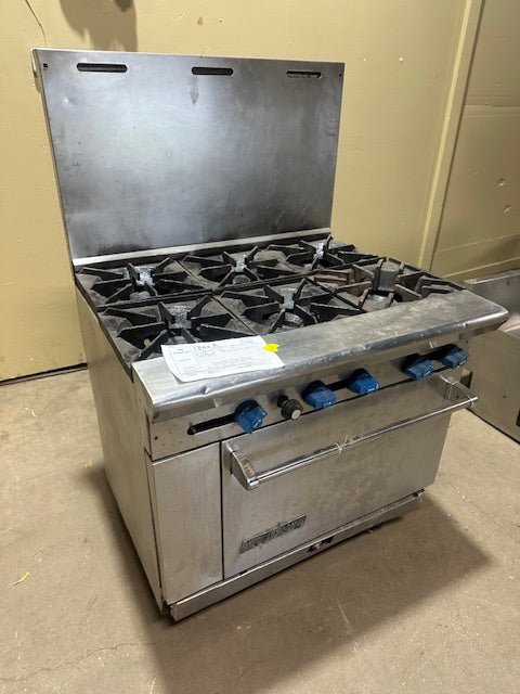 AMERICAN RANGE 6 BURNER STOVE/RANGE WITH OVEN - NATURAL GAS - Bargains R Ours - #collection_name#