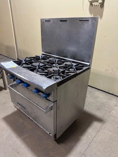 AMERICAN RANGE 6 BURNER STOVE/RANGE WITH OVEN - NATURAL GAS - Bargains R Ours - #collection_name#