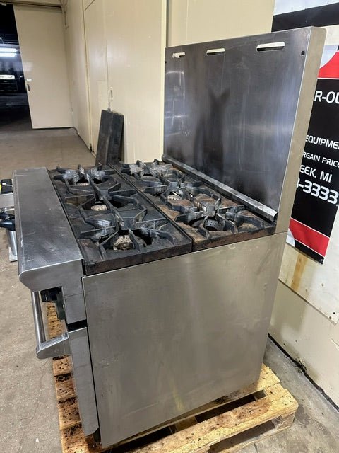 "AMERICAN RANGE" NAT GAS 6 BURNERS STOVE WITH STANDARD OVEN - Bargains R Ours - #collection_name#