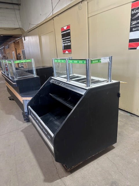 AMTEKCO INDUSTRIES INC L - SHAPED SUSHI BAR WITH REMOVED COOLER CABINET AND REFRIGERATED LIGHTED SUSHI DISPLAY CASE - Bargains R Ours - #collection_name#