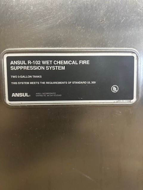 "ANSUL R - 102"COMMERCIAL WET CHEMICAL FIRE SUPPRESSION SYSTEM - Second Life - Equipment - collection_name