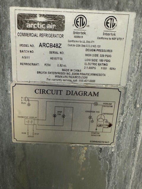 "ARCTIC AIR ARCB48" 50"W REFRIGERATED TWO DRAWER CHEF BASE UNDER COUNTER, 115V - Second Life - Equipment - collection_name