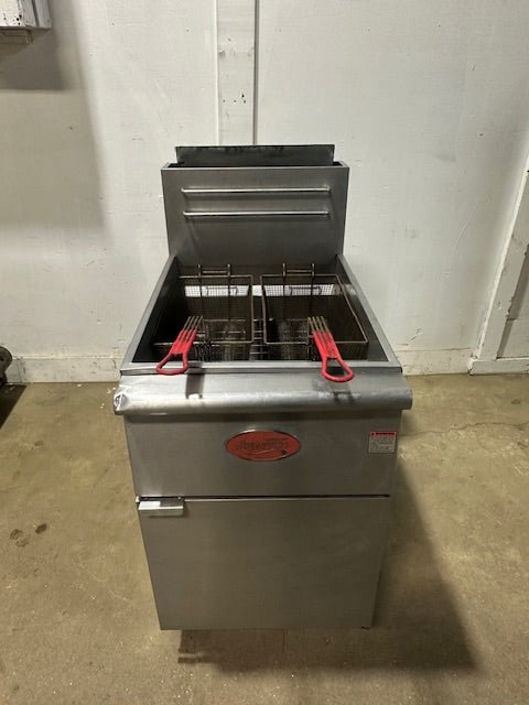 "AVANTCO FF510N"N GAS COMMERCIAL DEEP FRYER W/BASKETS 70 - 100 LBS 150,000BTU - Second Life - Equipment - collection_name