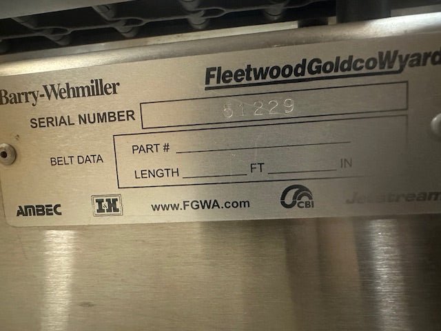 BARRY - WEHMILLER ,AMBECF, FLEETWOOD GOLDCO WYARD S.S FOOD GRADE CONVEYOR - Second Life - Equipment - collection_name