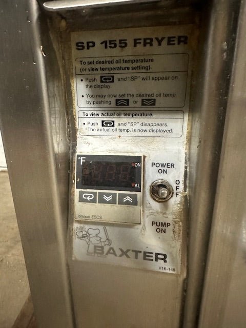 "BAXTER SP155G - M2424" 24x24" N GAS DONUT FRYER WITH OIL CATCH BASIN/PUMP & ARM - Second Life - Equipment - collection_name