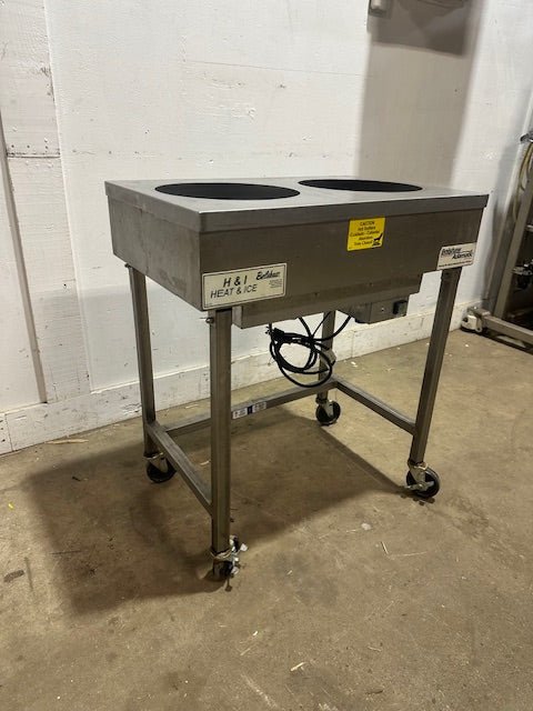 Belshaw Heat Ice, H&I - 2 STAINLESS STEEL DONUT ICYING TABLE ON STAND 115V - Second Life - Equipment - collection_name
