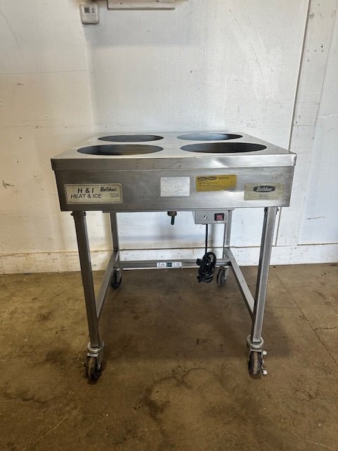 Belshaw Heat Ice, H&I - 4 STAINLESS STEEL DONUT ICYING TABLE ON STAND 208V, 1PH - Second Life - Equipment - collection_name