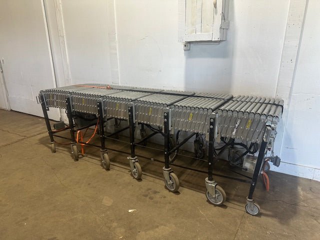 "BEST FLEX" EXPANDABLE FLEXIBLE GRAVITY MOTOR ROLLER CONVEYOR ON LOCKABLE CASTERS - Second Life - Equipment - collection_name