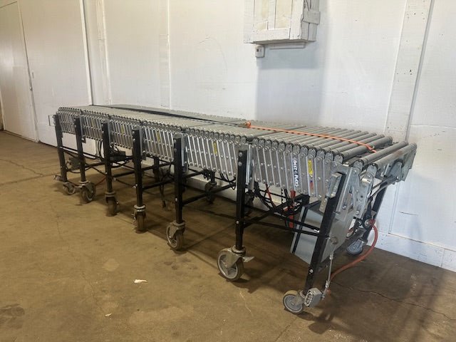 "BEST FLEX" EXPANDABLE FLEXIBLE GRAVITY MOTOR ROLLER CONVEYOR ON LOCKABLE CASTERS - Second Life - Equipment - collection_name