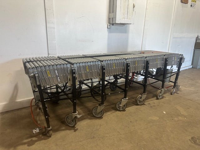 "BEST FLEX" EXPANDABLE FLEXIBLE GRAVITY MOTOR ROLLER CONVEYOR ON LOCKABLE CASTERS - Second Life - Equipment - collection_name