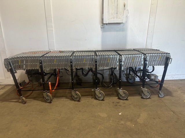 "BEST FLEX" EXPANDABLE FLEXIBLE GRAVITY MOTOR ROLLER CONVEYOR ON LOCKABLE CASTERS - Second Life - Equipment - collection_name