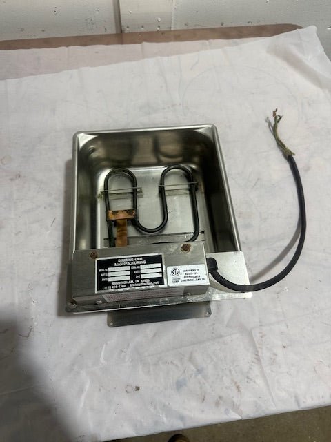 "BIRMINGHAM MANUFACTURE" MODEL 810114 CONDENSATE EVAPORATION PAN, 120V, 1000W - Second Life - Equipment - collection_name