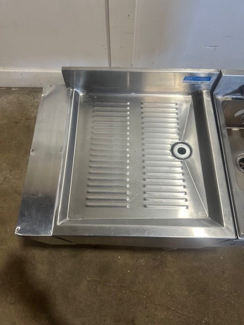 "BK RESOURCES 18 - 18S"UNDERCOUNTER ALL S.S DRAINBOARD & SINK W/ NAPKIN DISPENSER H/C FAUCET - Second Life - Equipment - collection_name