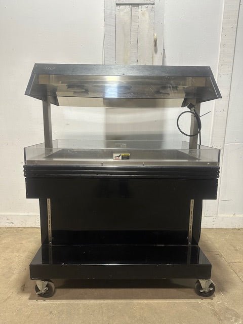 BKI MM - 4 HEATED,LIGHTED HOT FOOD DISPLAY MERCHANDISER W/2 WOODEN SHELF 120V,1PH - Second Life - Equipment - collection_name