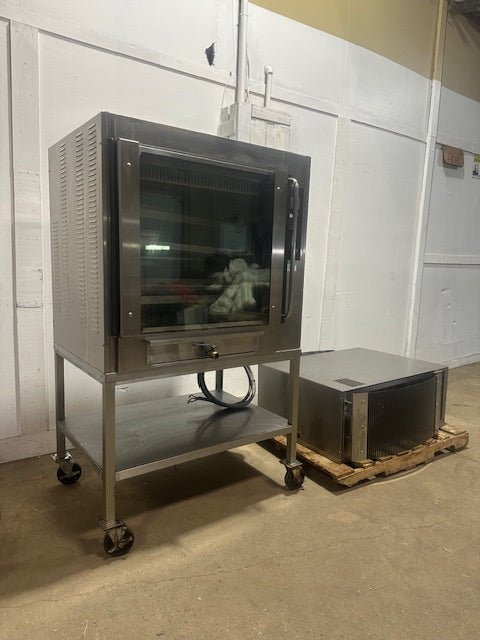 BKI VGG8 STAND ROTISSERIE OVEN WITH VGH8 208 - 240v 1ph VENTLESS EXHAUST SYSTEM - Second Life - Equipment - collection_name